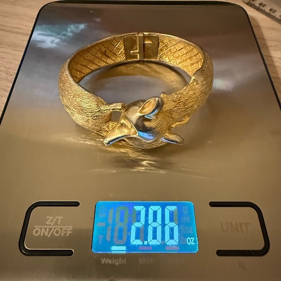 Textured Gold and Silver Bracelet - Picture 9 of 11